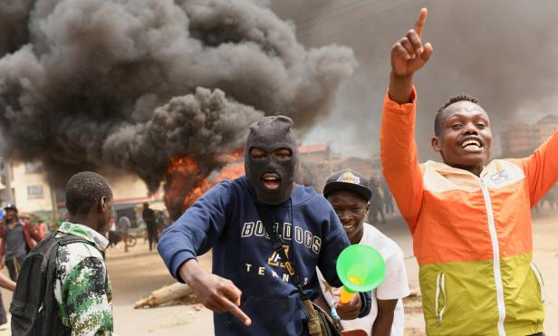 Protests against a U.S. Ebola quarantine plan in Kenya