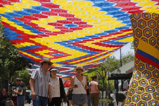 Mexico unveils World Cup-themed 'Woven Sky' installation in Zapopan