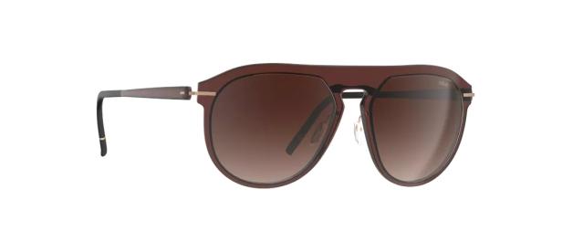Braune große Sonnebrille mit graunen Gläsern