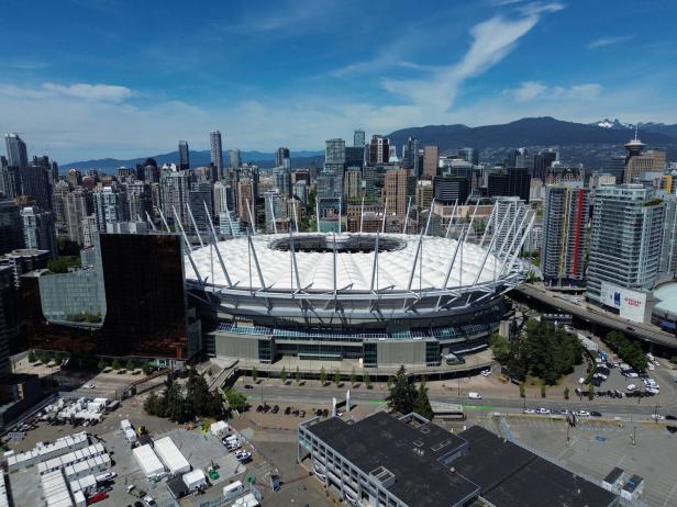 FIFA World Cup soccer tournament venue BC Place stadium is seen in Vancouver