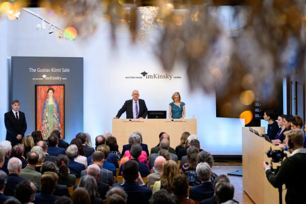 Painting by Austrian artist Gustav Klimt at auction in Vienna