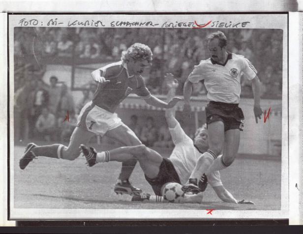 Walter Schachner bei der Fußball-WM 1982.