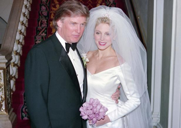 Donald Trump und Marla Maples bei ihrer Hochzeit.