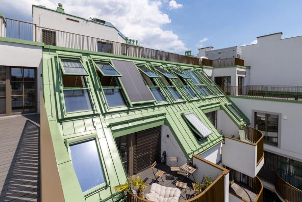 Blick auf das Penthouse