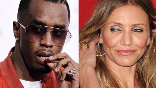Ein Doppelporträt von Sean Combs und Cameron Diaz.
