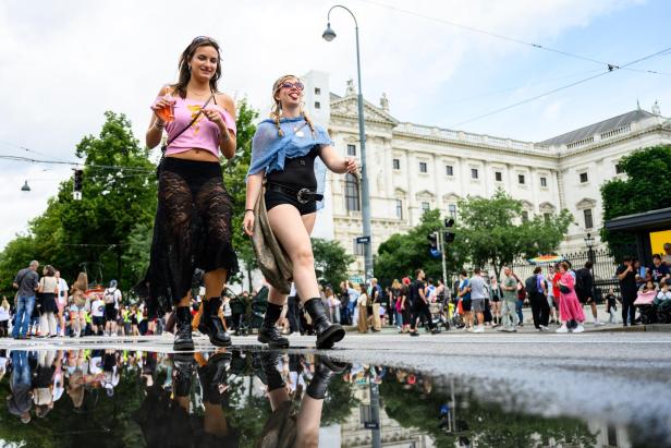Teilnehmer der 30. Regenbogenparade in Wien