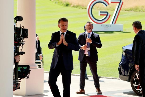 Hotel Royal ahead of the start of the G7 summit, in Evian
