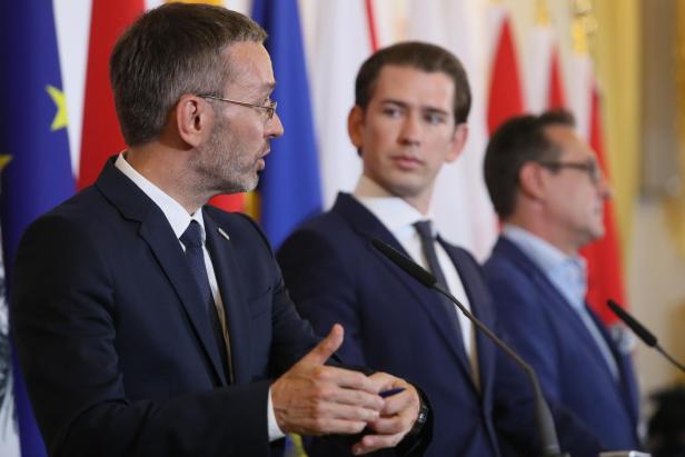 Herbert Kickl, Sebastian Kurz, Heinz-Christian Strache
