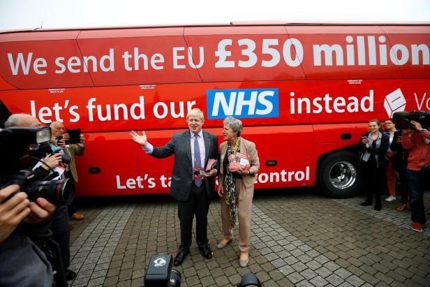 Brexit-Vorkämpfer Boris Johnson 2016 reiste für seine "Leave“-Kampagne durchs Land.