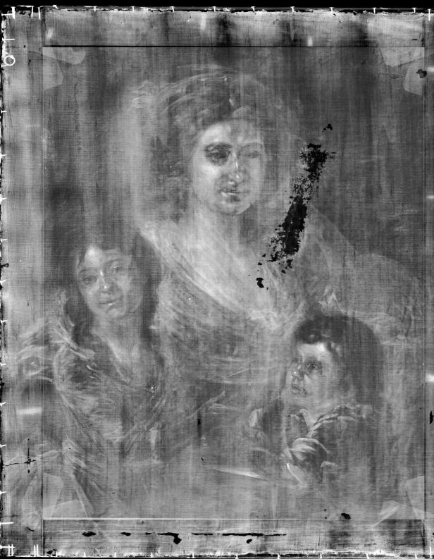 Röntgenaufnahme von Johann Baptist Lampi der Ältere, Caroline und Viktor von Tomatis, 1788/89 