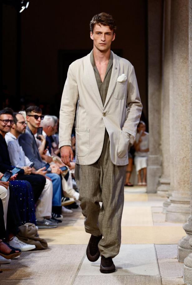 Giorgio Armani presents Spring/Summer 2027 men's collection at Milan Fashion Week