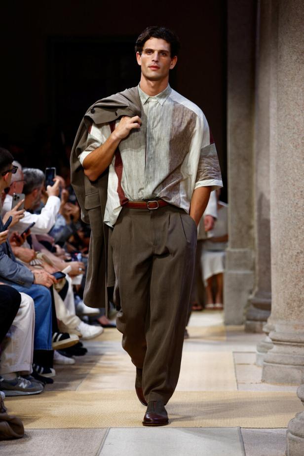 Giorgio Armani presents Spring/Summer 2027 men's collection at Milan Fashion Week