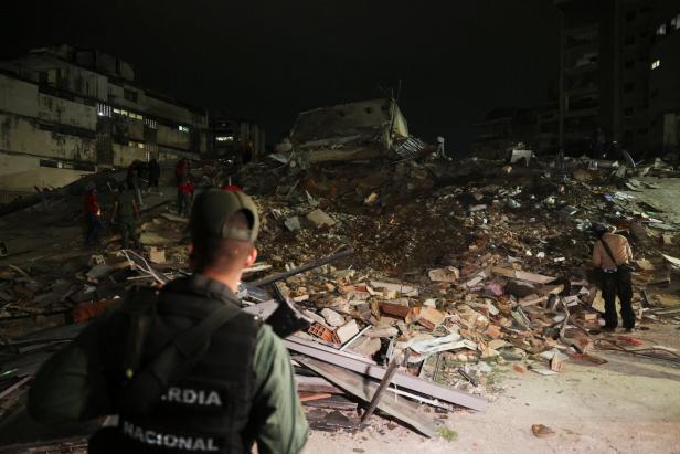 Aftermath of an earthquake in Caracas