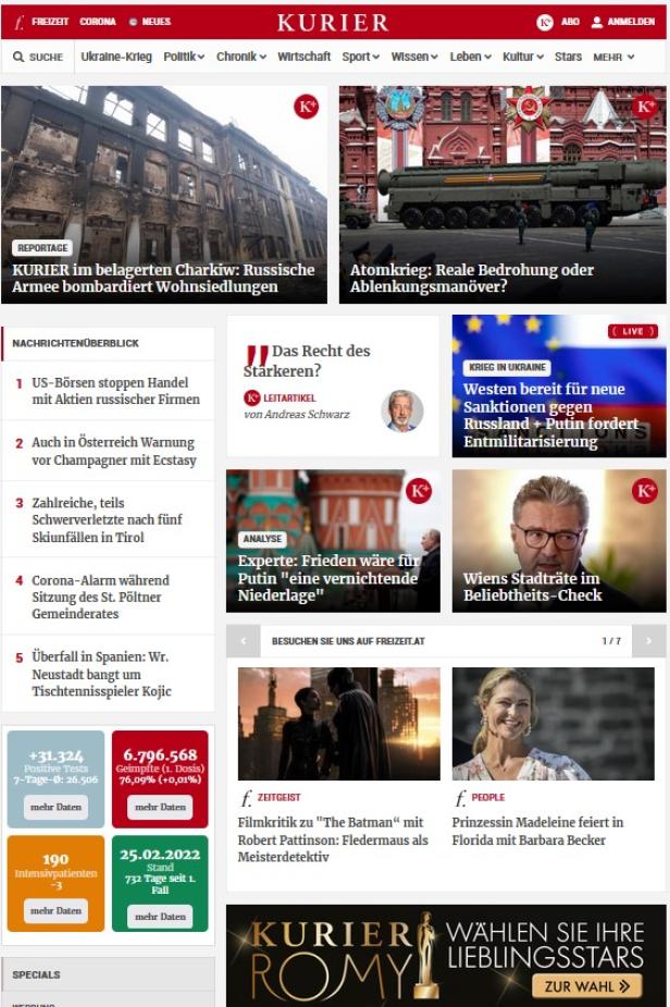 KURIER Screenshot