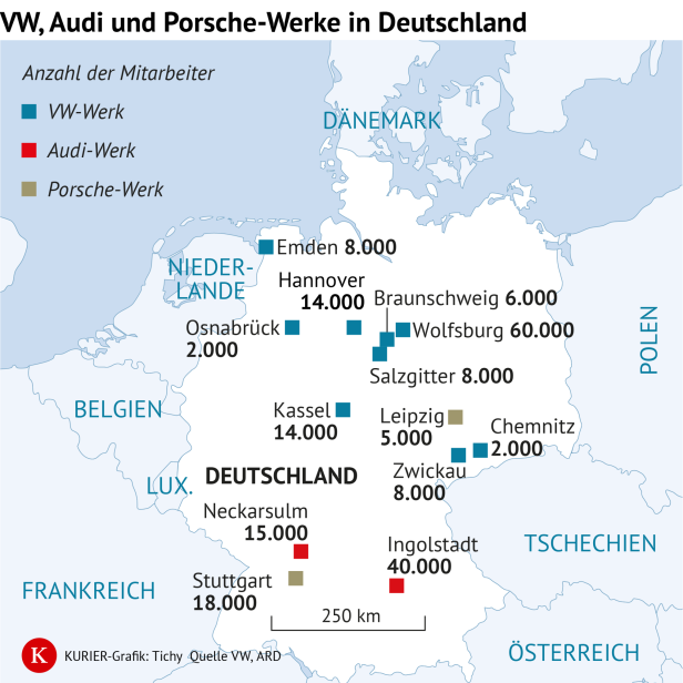 Die VW-Werke in Deutschland