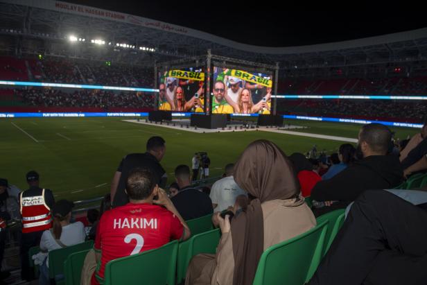 Marokko gegen Brasilien in der Nacht von Rabat