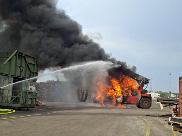 Feuer in WErksgelände StoraEnso