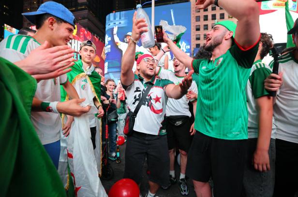 FIFA World Cup 2026 - Round of 32 - Switzerland v Algeria - Fans gather in New York