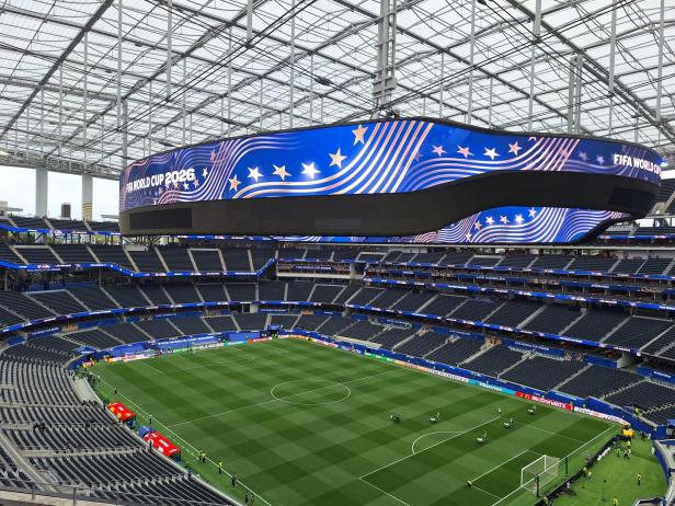 Ein erster Blick in die WM-Arena