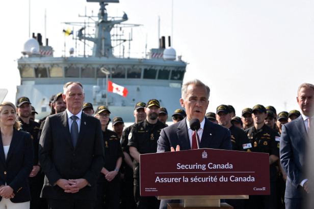 Canadas Prime Minister Mark Carney makes announcement at HMC Dockyard in Halifax