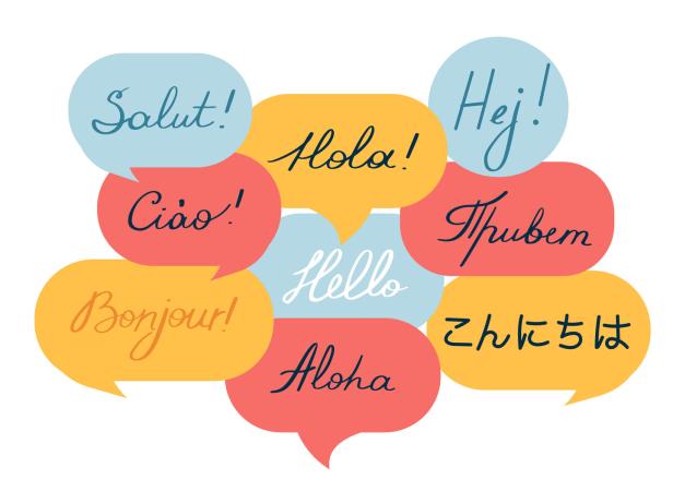 Hand written Hello in different languages