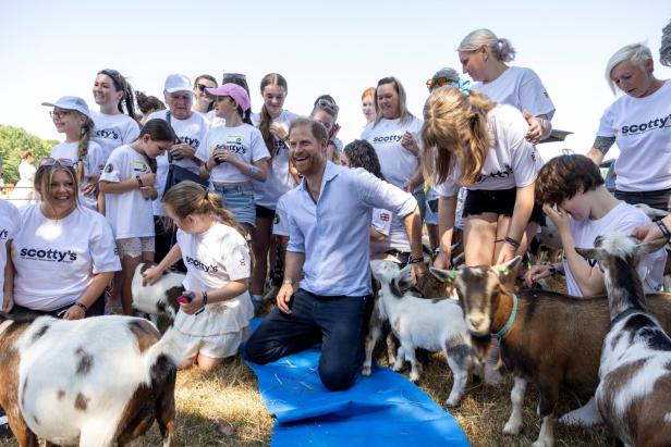 Britain's Prince Harry visits Scotty's Summer Festival at Maxstoke Castle in Warwickshire
