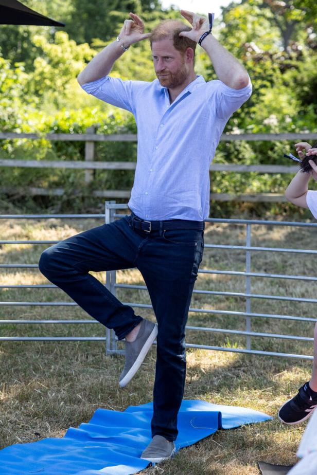Britain's Prince Harry visits Scotty's Summer Festival at Maxstoke Castle in Warwickshire