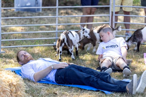 Britain's Prince Harry visits Scotty's Summer Festival at Maxstoke Castle in Warwickshire