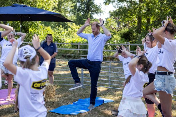 Britain's Prince Harry visits Scotty's Summer Festival at Maxstoke Castle in Warwickshire