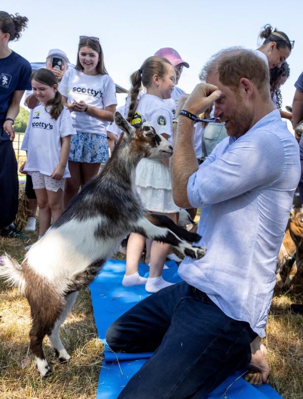 Britain's Prince Harry visits Scotty's Summer Festival at Maxstoke Castle in Warwickshire