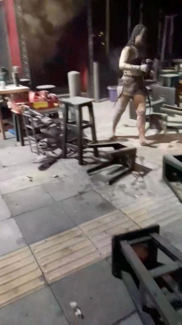 Fire at a pub in Bangkok