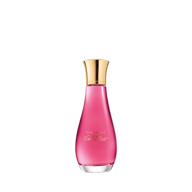 Ein rosa Parfum mit goldenem Deckel