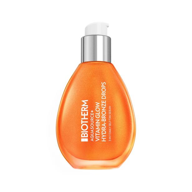 Ein Gesichtsserum in einer orangenen Verpackung