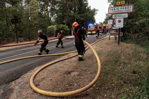 Major wildfire rages in Fontainebleau Forest near Paris