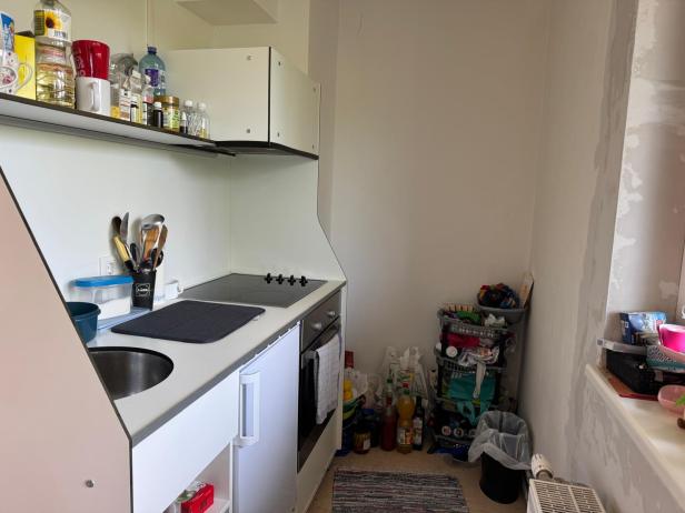 Küche in einer Wohnung im Chancenhaus Thalia.