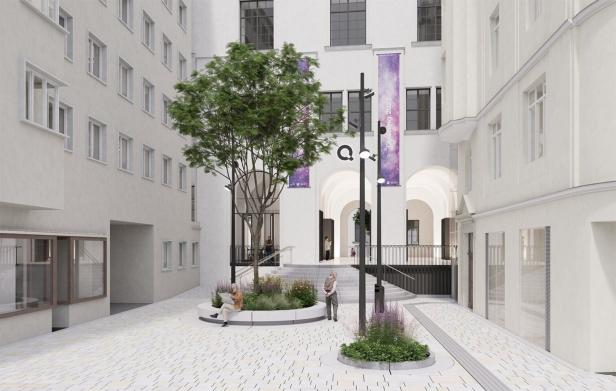 Rendering für Vorplatz in der Wollzeile