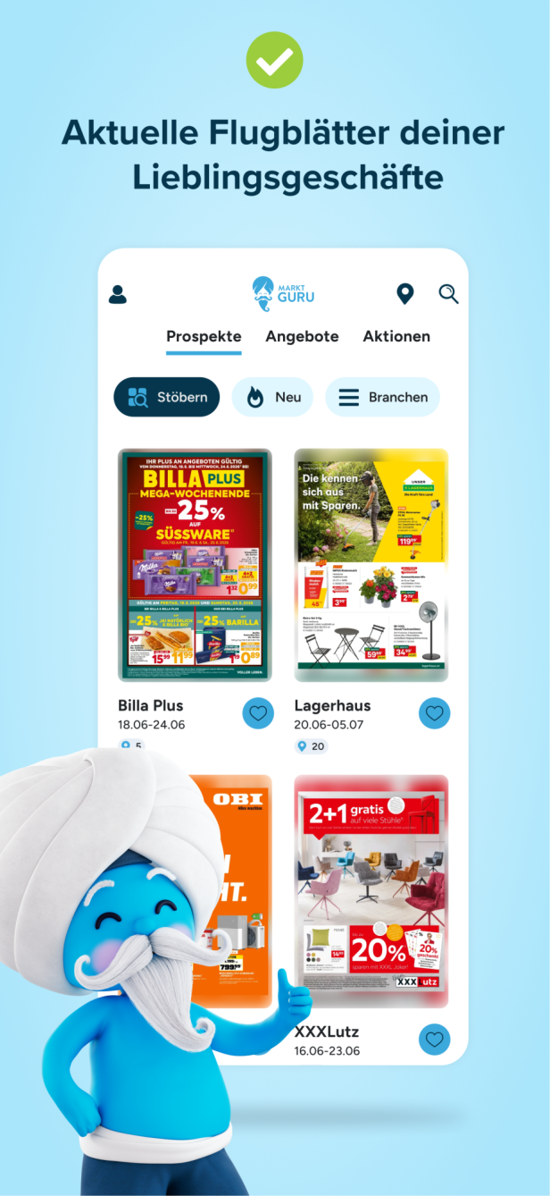 Mit der marktguru-App lassen sich aktuelle Angebote digital vergleichen und Einkäufe planen.
