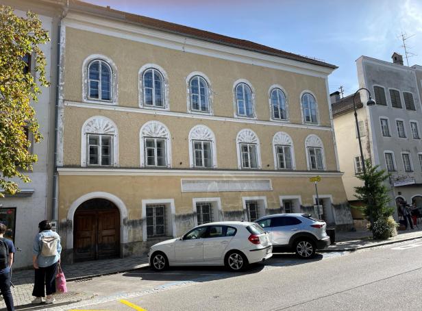 A view of the house where Adolf Hitler was born in Braunau