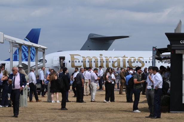 Farnborough Airshow in Britain