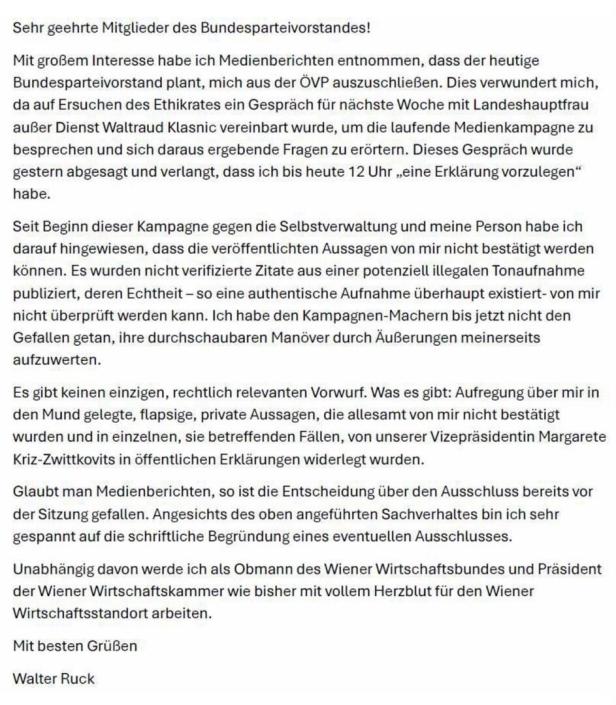 Walter Ruck Brief