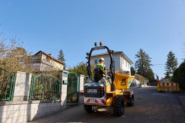 Eine Baustellenmaschine