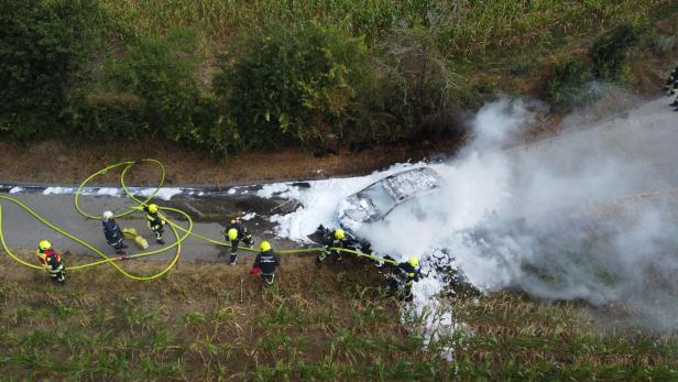 Fahrzeugbrand Breitenwaida