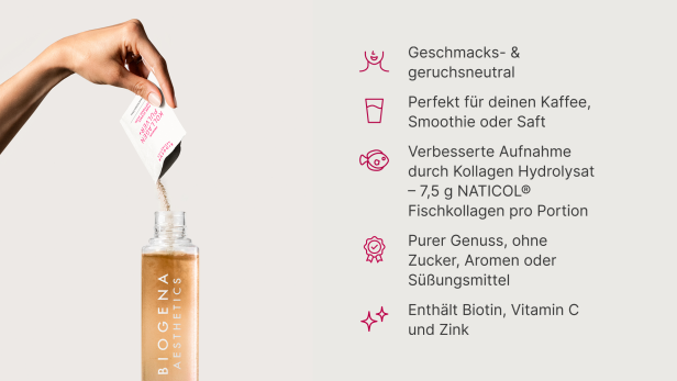 Infografik zu Vorteilen von Premium Kollagen Pulver+ Neutral