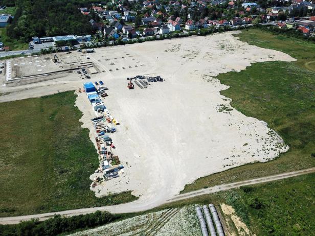 Eine Aufnahme von dem geplanten Gewerbepark auf den KZ-Gründen in Leobersdorf.