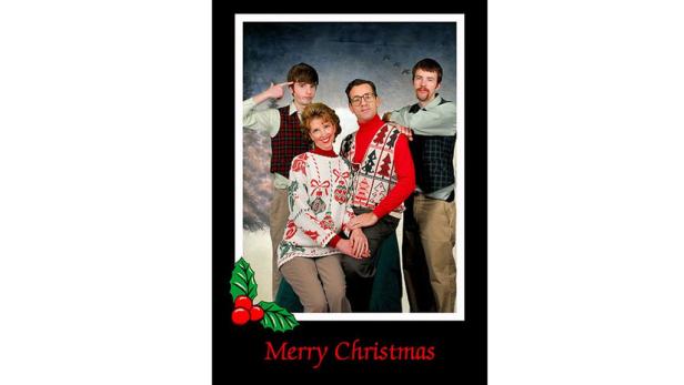 Verrückte Familien-Fotos zu Weihnachten