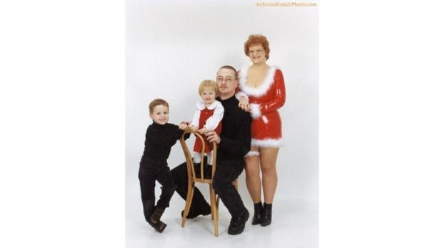 Verrückte Familien-Fotos zu Weihnachten
