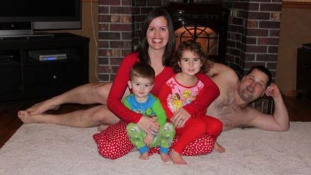 Verrückte Familien-Fotos zu Weihnachten