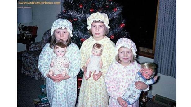 Verrückte Familien-Fotos zu Weihnachten