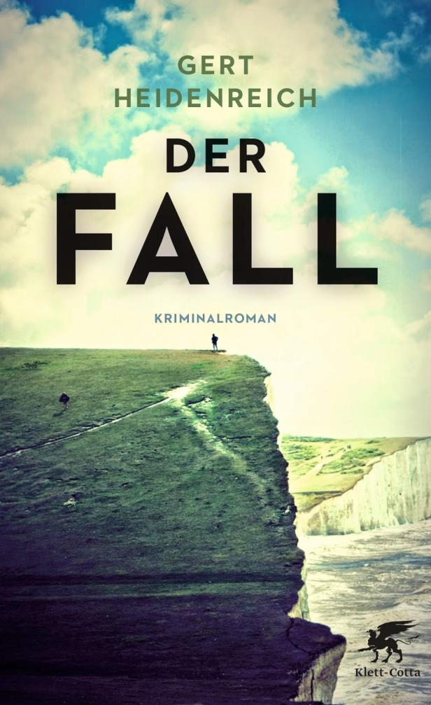 Gert Heidenreich: 'Der Fall'. Verlag Klett-Cotta. 319 Seiten. 20,50 Euro. Das Cover des Kriminalromans „Der Fall“ von Gert Heidenreich zeigt eine Klippe am Meer.