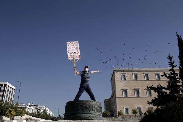 Bilder von den Protesten in Athen
